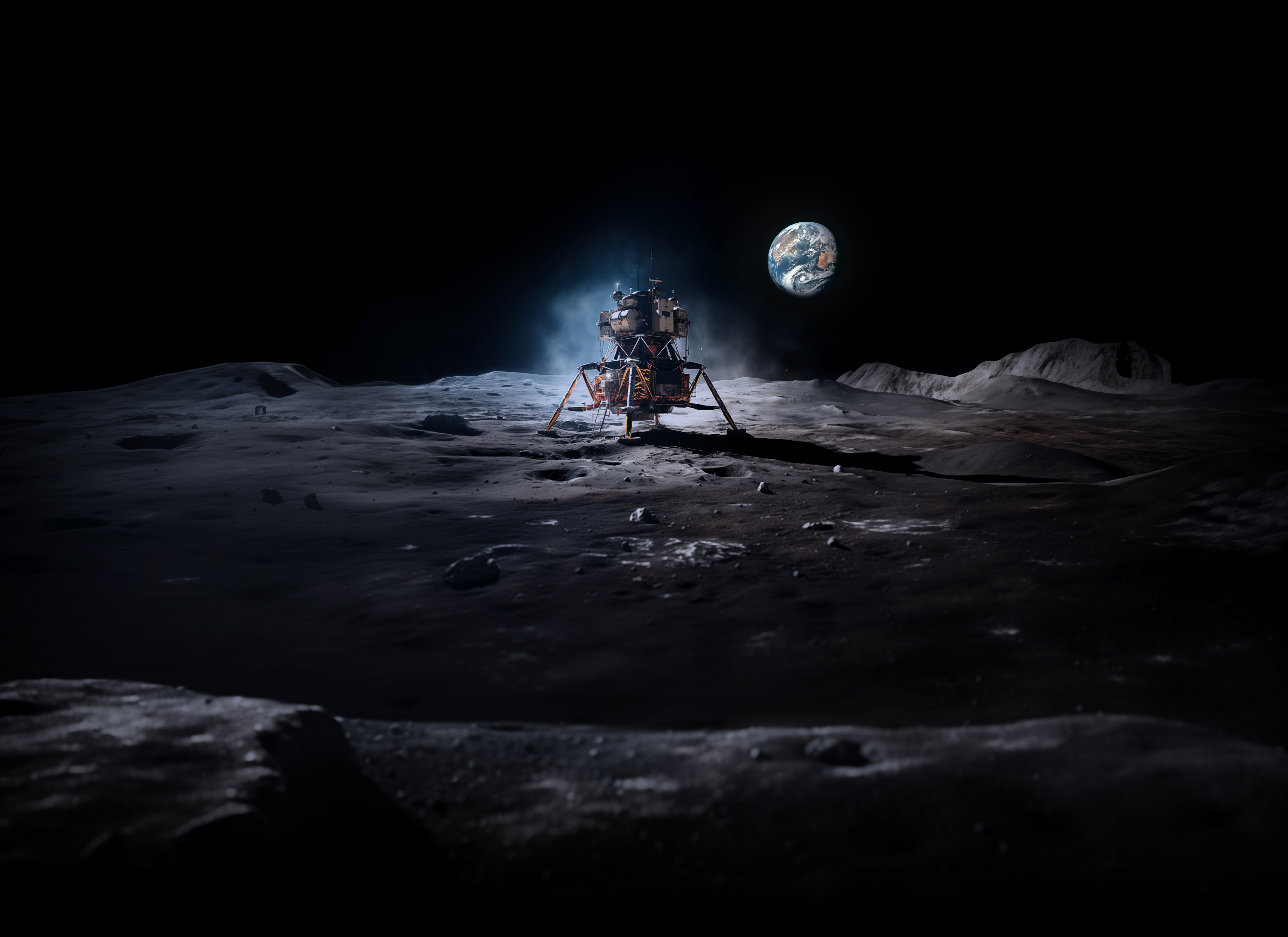 Picture of the Apollo 11 mission approaching the moon