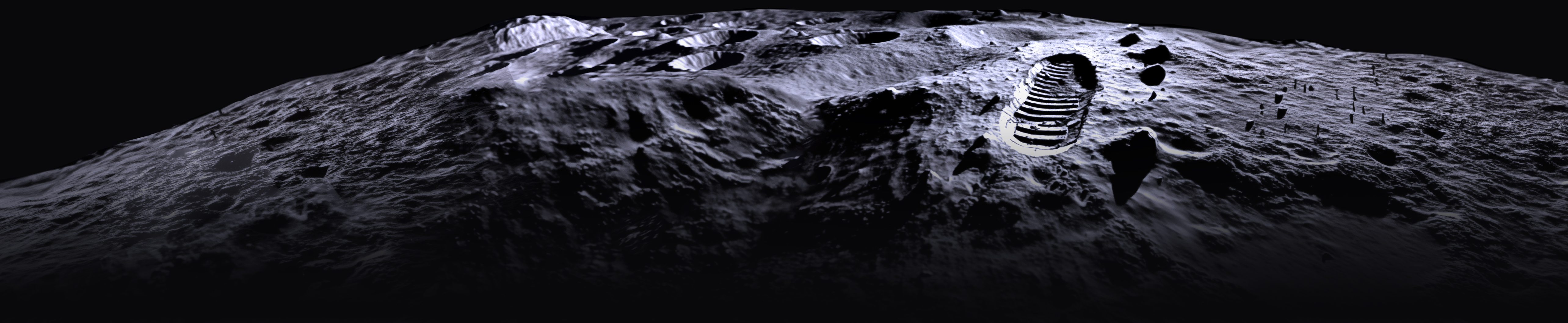 Picture of the Apollo 11 mission approaching the moon
